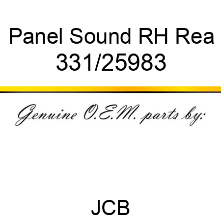 Panel Sound RH Rea 331/25983