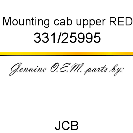 Mounting, cab upper, RED 331/25995