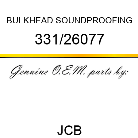 BULKHEAD SOUNDPROOFING 331/26077