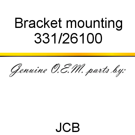 Bracket, mounting 331/26100