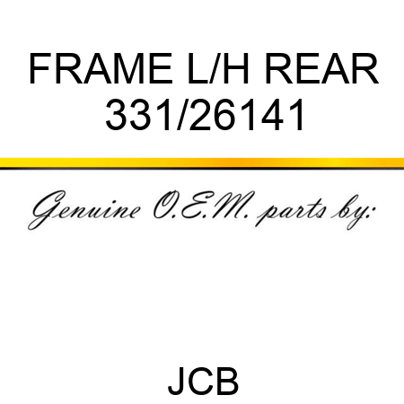 FRAME L/H REAR 331/26141