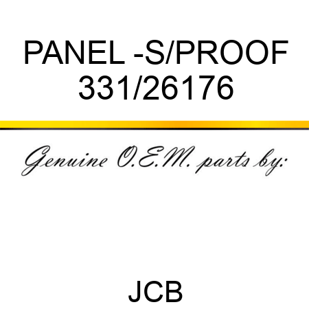 PANEL -S/PROOF 331/26176