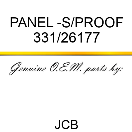 PANEL -S/PROOF 331/26177