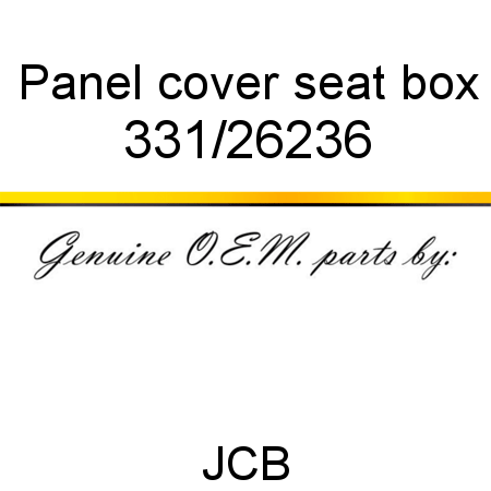 Panel, cover seat box 331/26236