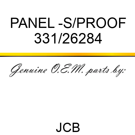 PANEL -S/PROOF 331/26284