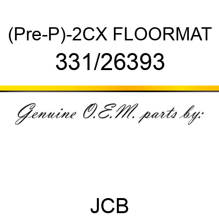 (Pre-P)-2CX FLOORMAT 331/26393