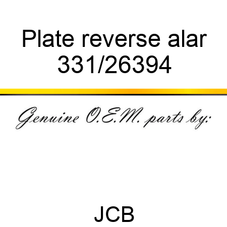Plate reverse alar 331/26394