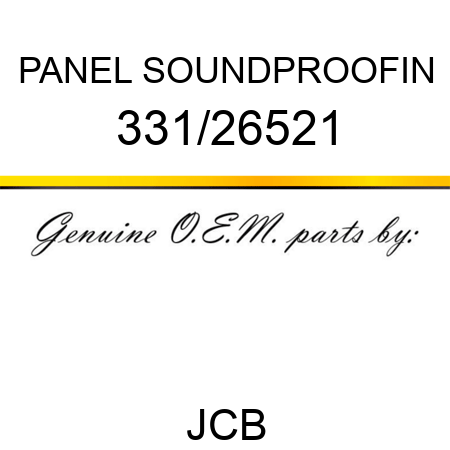 PANEL SOUNDPROOFIN 331/26521