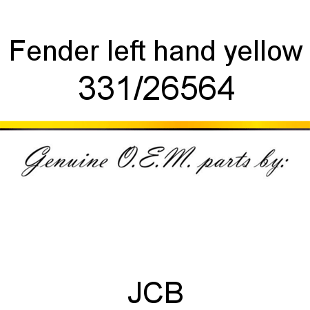 Fender, left hand, yellow 331/26564