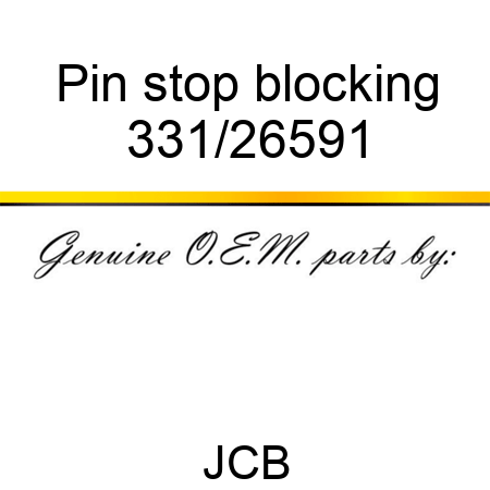 Pin stop blocking 331/26591