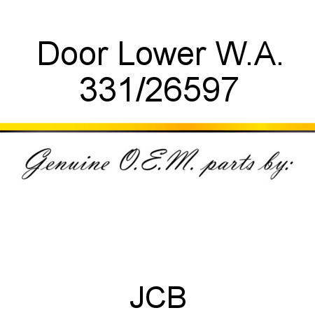 Door, Lower W.A. 331/26597