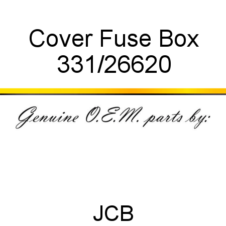 Cover, Fuse Box 331/26620