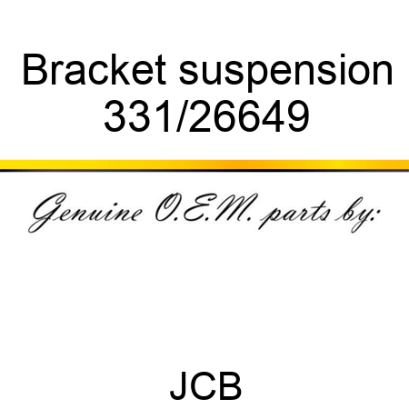 Bracket suspension 331/26649