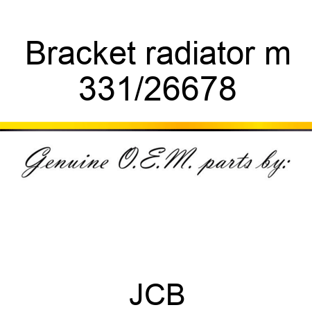 Bracket radiator m 331/26678