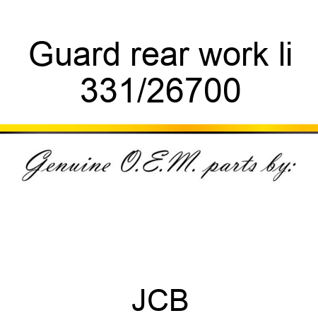 Guard rear work li 331/26700