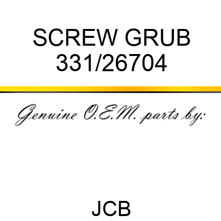 SCREW GRUB 331/26704