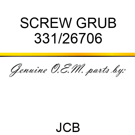 SCREW GRUB 331/26706