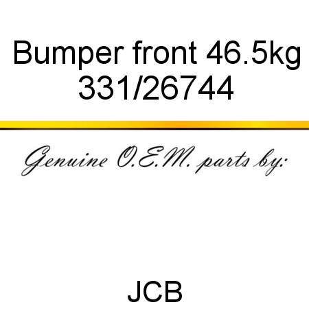 Bumper, front, 46.5kg 331/26744