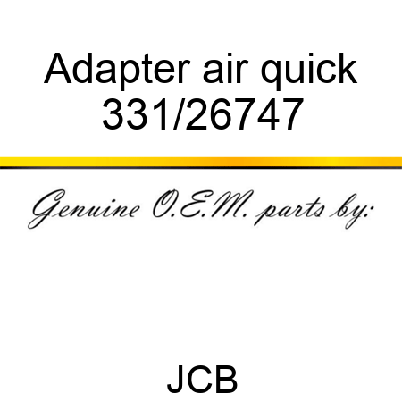 Adapter air quick 331/26747