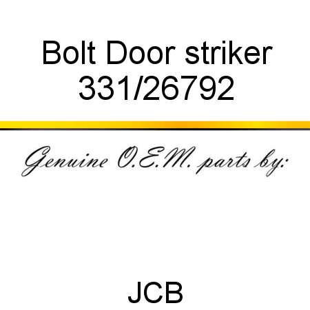 Bolt, Door striker 331/26792