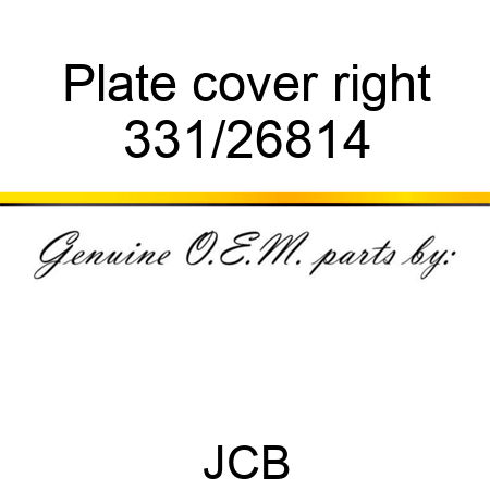 Plate cover right 331/26814