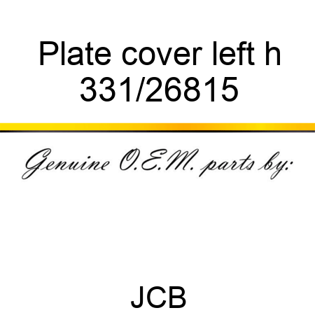 Plate cover left h 331/26815