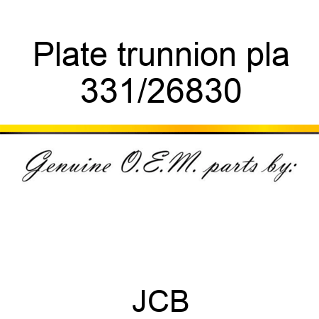 Plate trunnion pla 331/26830