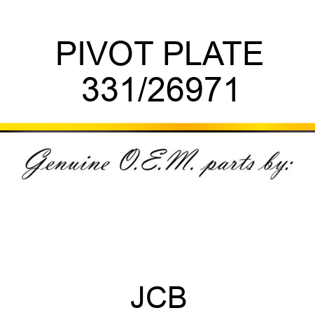 PIVOT PLATE 331/26971