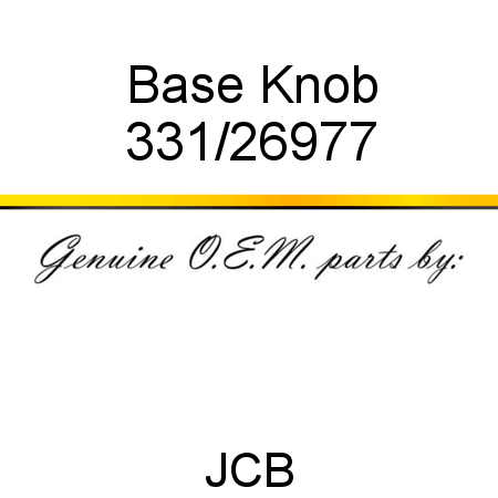Base, Knob 331/26977