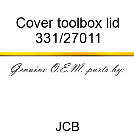 Cover toolbox lid 331/27011