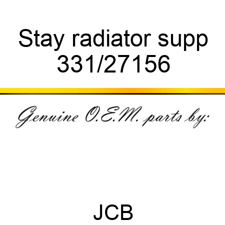 Stay radiator supp 331/27156