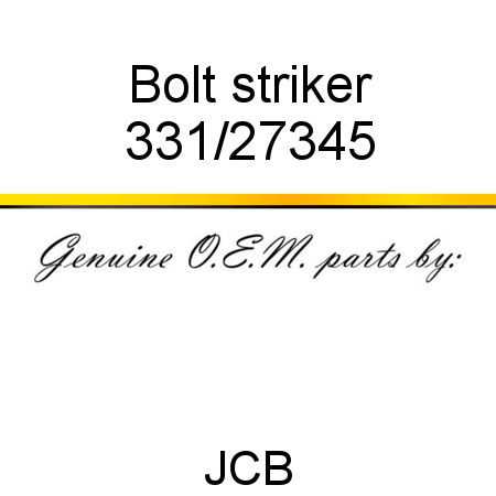 Bolt, striker 331/27345