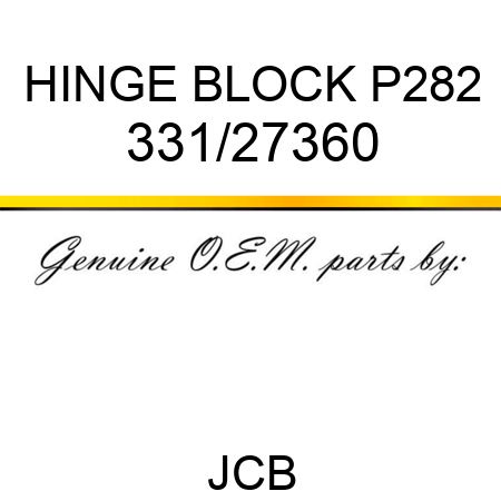 HINGE BLOCK P282 331/27360