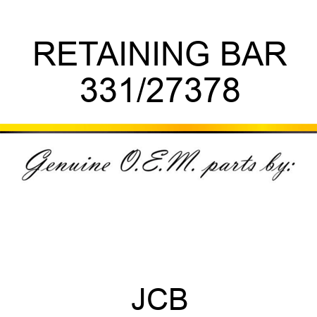 RETAINING BAR 331/27378