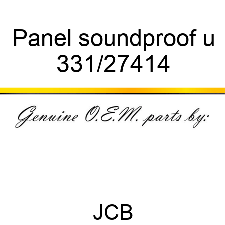 Panel soundproof u 331/27414