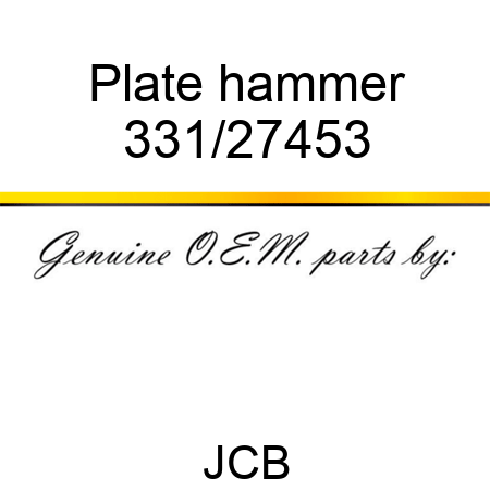 Plate hammer 331/27453