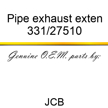 Pipe exhaust exten 331/27510