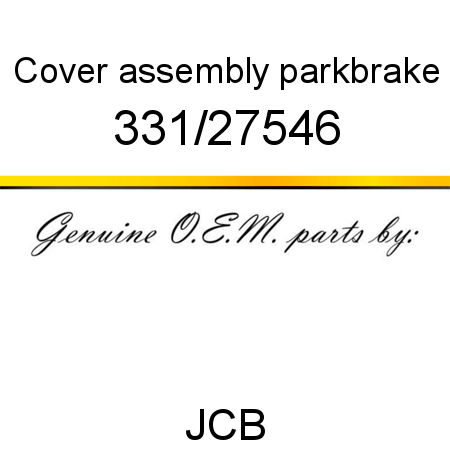 Cover, assembly, parkbrake 331/27546