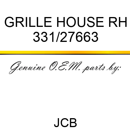 GRILLE HOUSE RH 331/27663