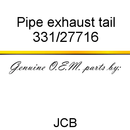 Pipe, exhaust tail 331/27716
