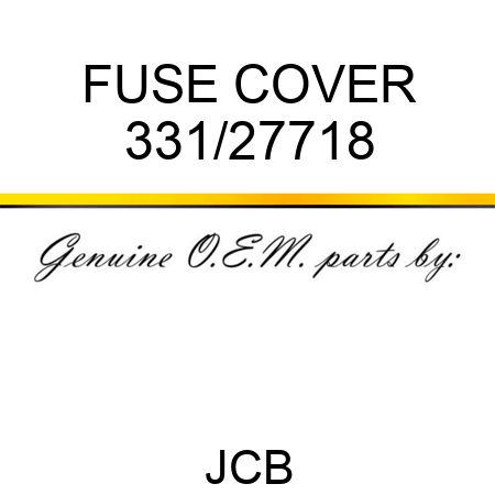 FUSE COVER 331/27718