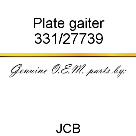Plate, gaiter 331/27739