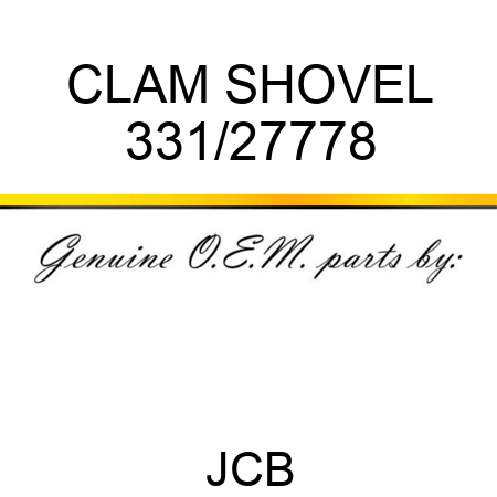 CLAM SHOVEL 331/27778