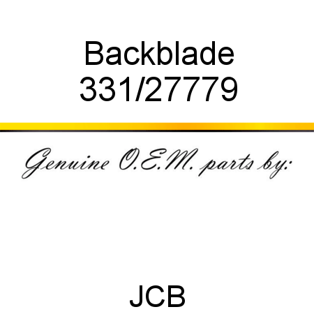Backblade 331/27779