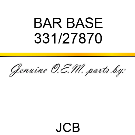 BAR BASE 331/27870