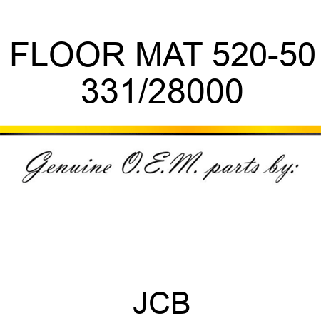 FLOOR MAT 520-50 331/28000
