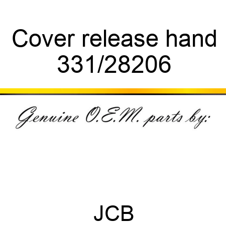 Cover release hand 331/28206