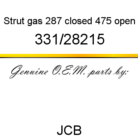 Strut, gas, 287 closed, 475 open 331/28215