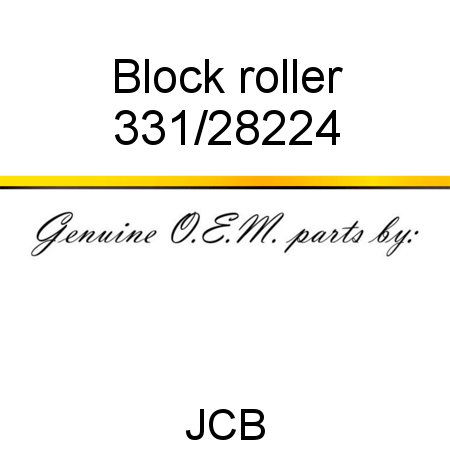 Block, roller 331/28224