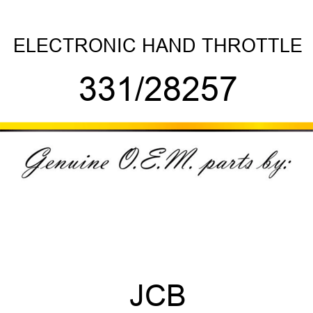 ELECTRONIC HAND THROTTLE 331/28257